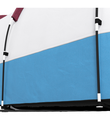 Outsunny 2-3 Man Camping Tunnel Tent with Bedroom and Living Room, Red