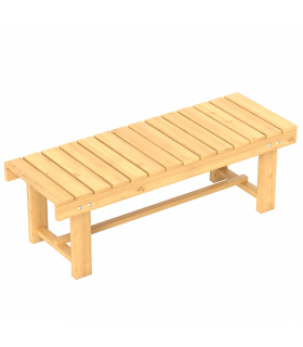 Outsunny 2-Seater Outdoor Garden Fir Wood Patio Bench