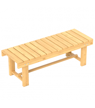 Outsunny 2-Seater Outdoor Garden Fir Wood Patio Bench