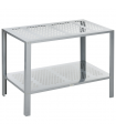 Outsunny 2-Tier Plant Stand Storage Organizer Steel Display Shelf for Patio