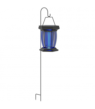 Outsunny 2-in-1 Electric Fly Zapper with UVA Light, Hanging Garden Lantern