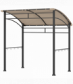 Outsunny 2.2 x 1.5 m BBQ Gazebo Tent Sun Shade with Canopy, Khaki