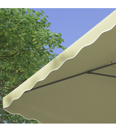 Outsunny 2.5m Square Cantilever Garden Parasol Umbrella with Cross Base, Beige
