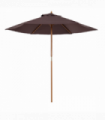 Outsunny 2.5m Wood Garden Parasol Sun Shade Patio Outdoor Wooden Umbrella Canopy