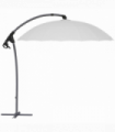 Outsunny 2.7m Cantilever Parasol with Cross Base, Crank Handle, 16 Ribs, Grey