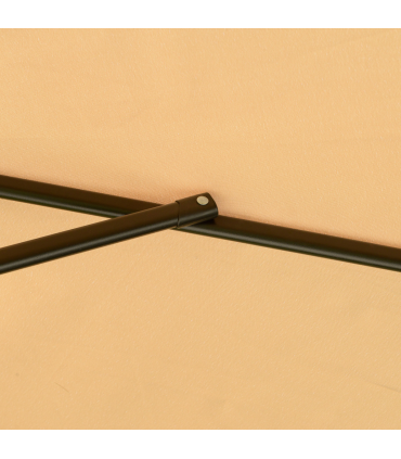 Outsunny 2.7m Garden Cantilever Banana Parasol Sun Shade w/ Crank, Light Brown