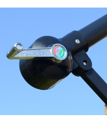 Outsunny 2.7m Garden Cantilever Banana Parasol Sun Shade w/ Crank, Light Brown