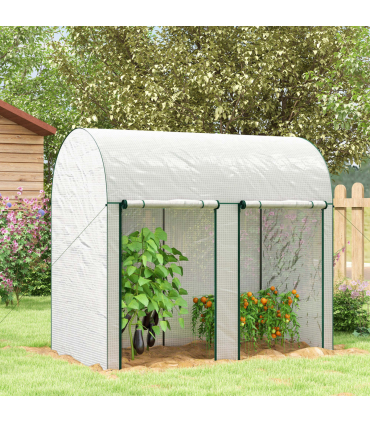 Outsunny 200 x 100 x 178cm Small Tomato Greenhouse with Roll-up Zipped Doors