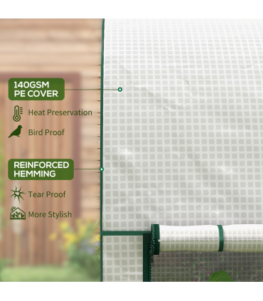 Outsunny 200 x 100 x 178cm Small Tomato Greenhouse with Roll-up Zipped Doors