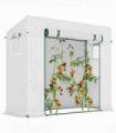 Outsunny 200x76x168cm Walk-in Garden Greenhouse Plant Warm House w/ Roll Up Door