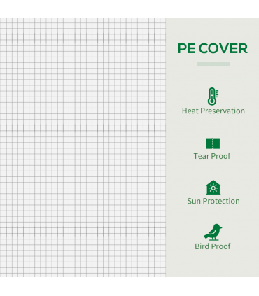 Outsunny 200x76x168cm Walk-in Garden Greenhouse Plant Warm House w/ Roll Up Door