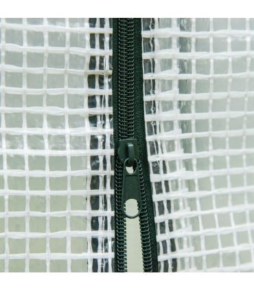 Outsunny 200x76x168cm Walk-in Garden Greenhouse Plant Warm House w/ Roll Up Door