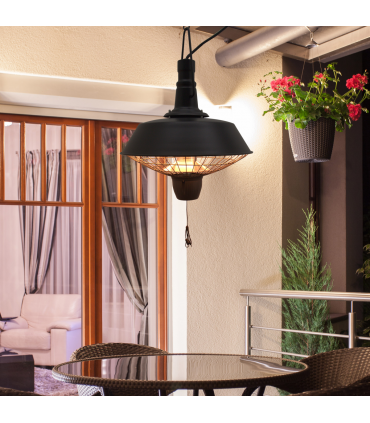 Outsunny 2100W Electric Patio Heater Garden Ceiling Hanging Warmer Halogen Light