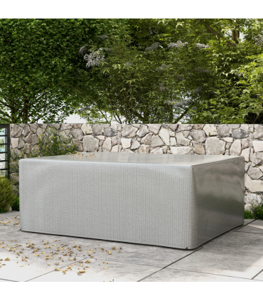 Outsunny 235x190x90cm Large Patio Set Outdoor Garden Furniture Cover Grey