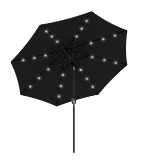 Outsunny 24 LED Solar Powered Parasol Umbrella Garden Tilt Outdoor String Light