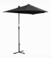 Outsunny 2m Half Garden Parasol Market Umbrella w/ Crank Handle, Base Black