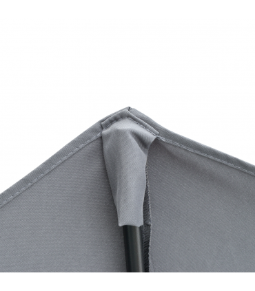 Outsunny 2m Half Garden Parasol Market Umbrella w/ Crank Handle, Base Dark Grey