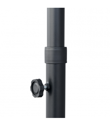 Outsunny 2m Half Garden Parasol Market Umbrella w/ Crank Handle, Base Dark Grey