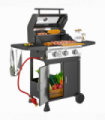 Outsunny 3 Burner Propane Gas BBQ Grill with See-through Lid and Thermometer