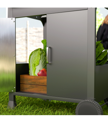 Outsunny 3 Burner Propane Gas BBQ Grill with See-through Lid and Thermometer