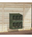 vidaXL Chicken Nesting Box with 6 Compartments Olive Green Metal