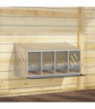 vidaXL Chicken Nesting Box with 4 Compartments Galvanized Silver Metal
