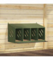vidaXL Chicken Nesting Box with 4 Compartments Olive Green Metal