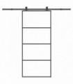 vidaXL Sliding Door with Hardware Set 90x205 cm ESG Glass&Aluminium