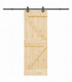 vidaXL Sliding Door with Hardware Set 70x210 cm Solid Wood Pine