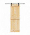 vidaXL Sliding Door with Hardware Set 70x210 cm Solid Wood Pine