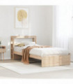 vidaXL Bed Frame with Headboard without Mattress 90x190 cm Single