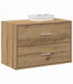 vidaXL Cabinet with 2 Drawers Artisan Oak 60x31x40 cm Engineered Wood