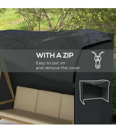 Outsunny 3 Seater Garden Swing Cover, Windproof and Anti-UV, 220 x 125 x 172cm