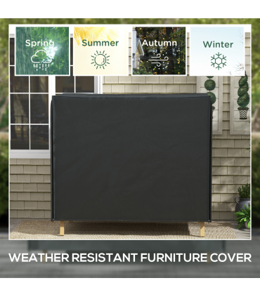 Outsunny 3 Seater Garden Swing Cover, Windproof and Anti-UV, 220 x 125 x 172cm
