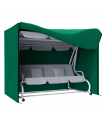 Outsunny 3 Seater Garden Swing Cover, Windproof and Anti-UV, Green