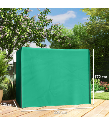 Outsunny 3 Seater Garden Swing Cover, Windproof and Anti-UV, Green