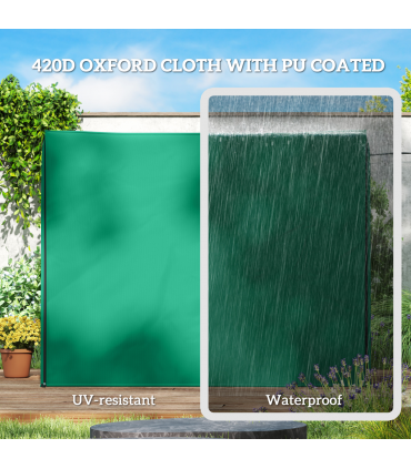 Outsunny 3 Seater Garden Swing Cover, Windproof and Anti-UV, Green