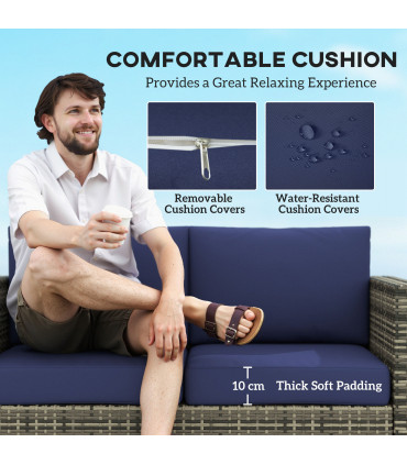 Quality Outdoor Double Seat Sofa - Comfortable Relaxation for Gardens