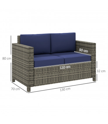 Quality Outdoor Double Seat Sofa - Comfortable Relaxation for Gardens