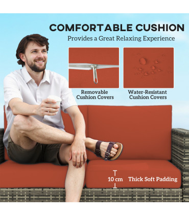 Quality Outdoor Double Seat Sofa - Comfortable Relaxation for Gardens