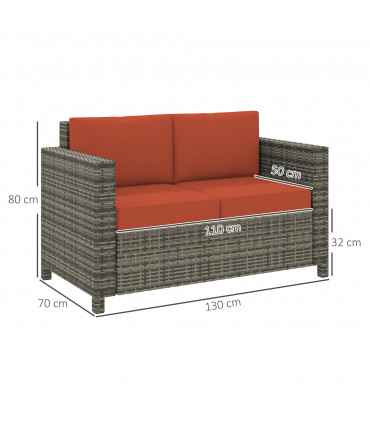 Quality Outdoor Double Seat Sofa - Comfortable Relaxation for Gardens