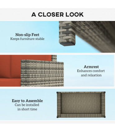 Quality Outdoor Double Seat Sofa - Comfortable Relaxation for Gardens