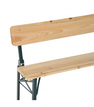 Outsunny 3 pcs Wooden Table Bench Set