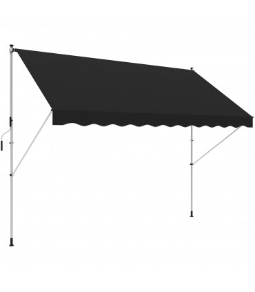 Outsunny 3 x 1.5 m Retractable patio  Awning Floor-to-ceiling shade, Black