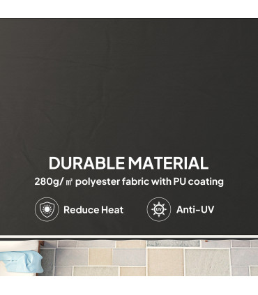 Outsunny Manual Retractable Sun Shade Awning - 2.5m x 2m Outdoor Canopy