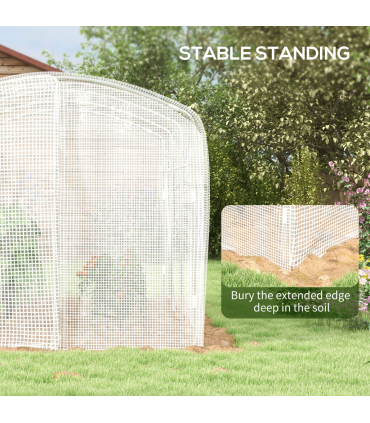 Outsunny 3 x 2 x 2m Polytunnel Greenhouse with Door, Galvanised Steel Frame