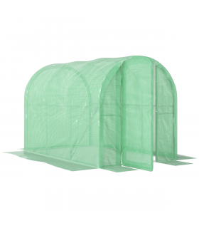 Outsunny 3 x 2 x 2m Polytunnel Greenhouse with Door, Galvanised Steel Frame