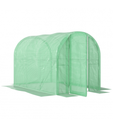 Outsunny 3 x 2 x 2m Polytunnel Greenhouse with Door, Galvanised Steel Frame