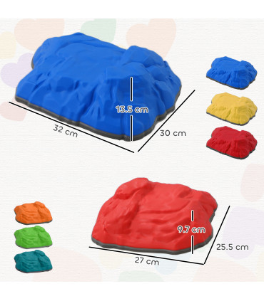 AIYAPLAY Balance Stepping Stones, 6 PCS River Stones for Kids Ages 3-8 Years