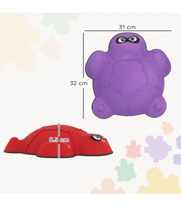 AIYAPLAY 9 PCS Kids Stepping Stones, Turtle-Shaped Stackable River Stones